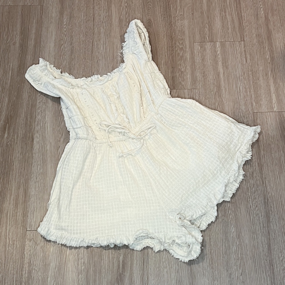 Urban Outfitters Evie Off-The-Shoulder Romper